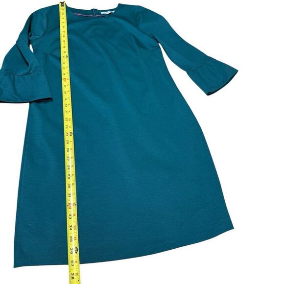 Boden Lavinia Ponte Knit Dress 10P Dark Green Bell Sleeves Classic Career Church - Picture 8 of 8